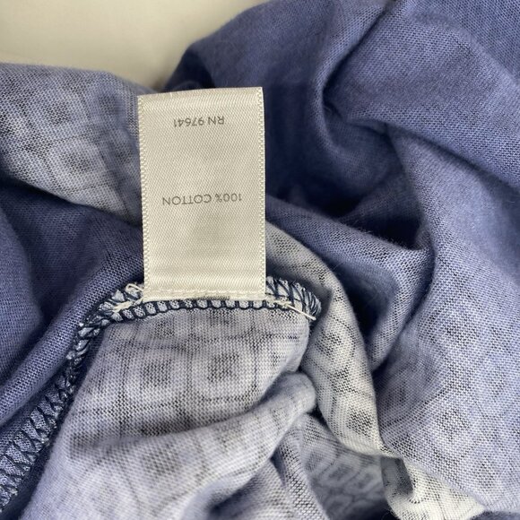 J. Jill Size Large Tall Pure Jill Ballet Sleeve Tunic True Navy Medallion Geo LT - Picture 9 of 10